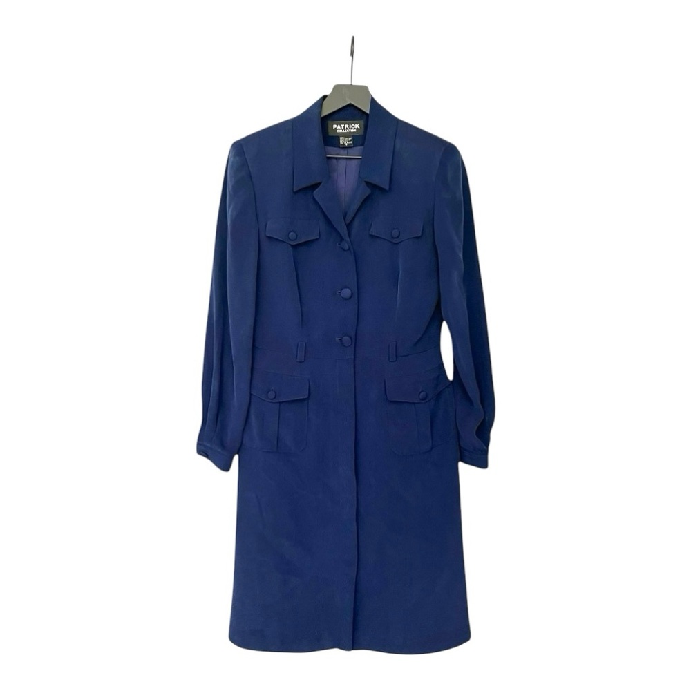 Patrick Collection gorgeous blue silk vintage dress